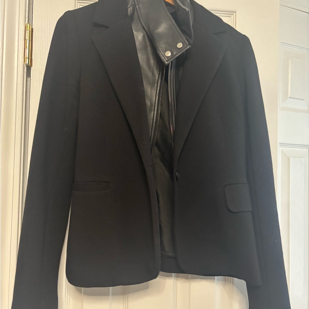 Black jacket with Leather Details